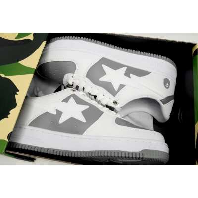 A Bathing Ape Bape Sta Low Grey White OZXSH W291 328 02