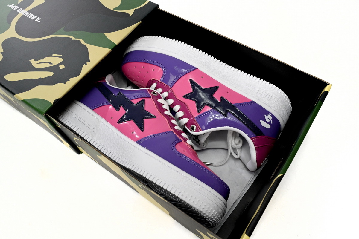 A Bathing Ape Bape Sta Low Purple Mirror Surface 1H20 191 046