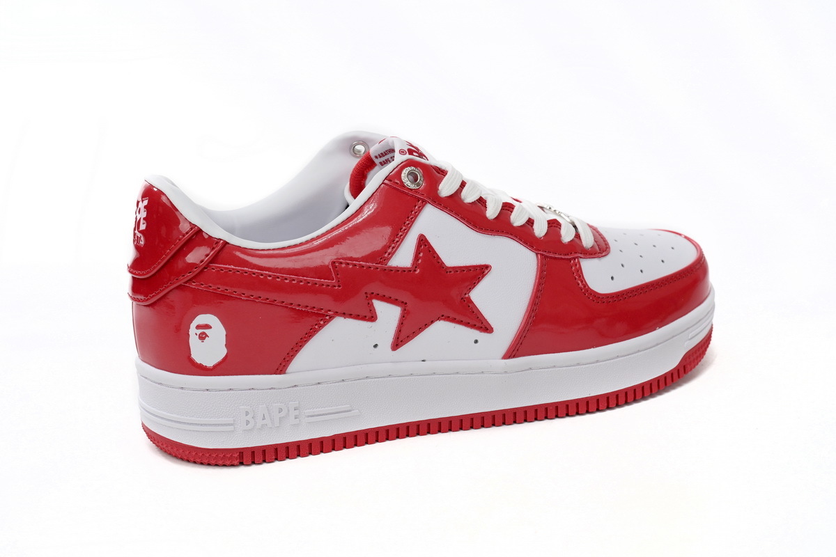 A Bathing Ape Bape Sta Low Red And White Mirror Surface 1170 191 022