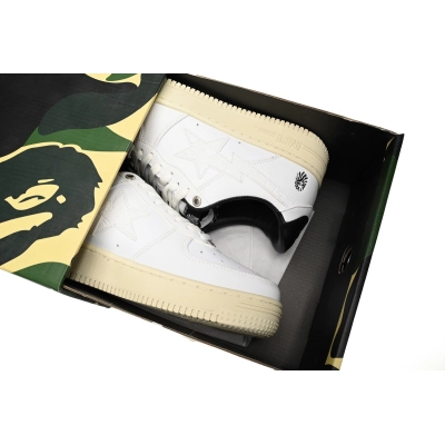 A Bathing Ape Bape Sta Low White And Black Rice 1H70-191-022 02