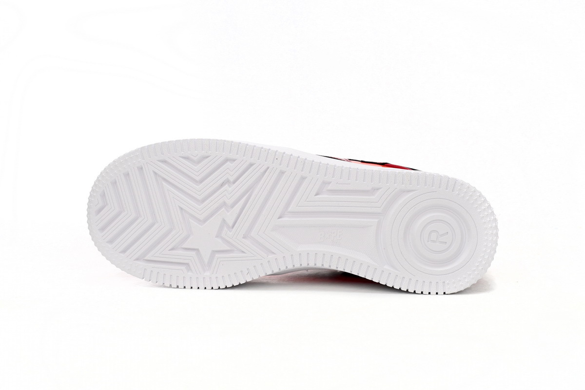 A Bathing Ape Bape Sta Low White Dark Red Mirror Surface 1H20 191 046