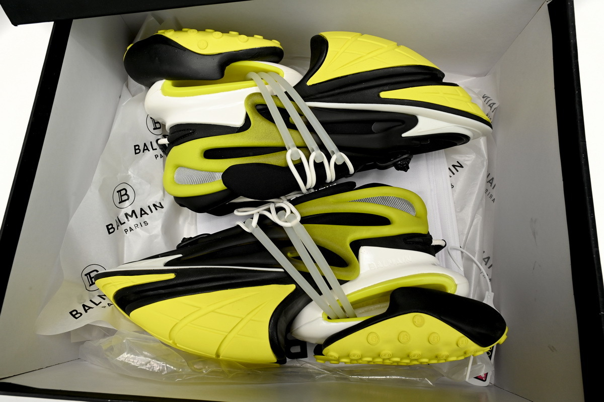 BALMAIN Multikolor Buty sportowe Black And Yellow YM1VJ309