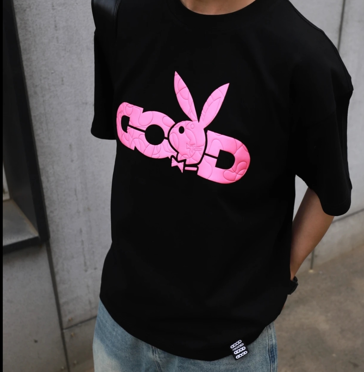 GOODBRAND 26SS Playboy Collaboration Puff Print Short Sleeve T-Shirt