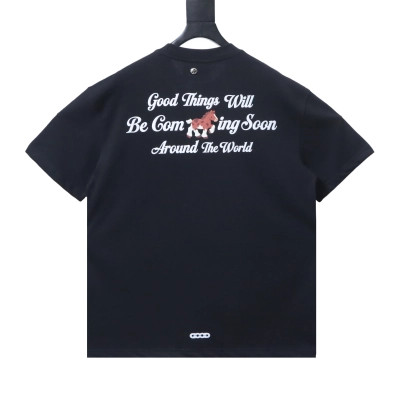 GOODBRAND Year of the Horse Puff Denim Rhinestone Short Sleeve T-Shirt 02