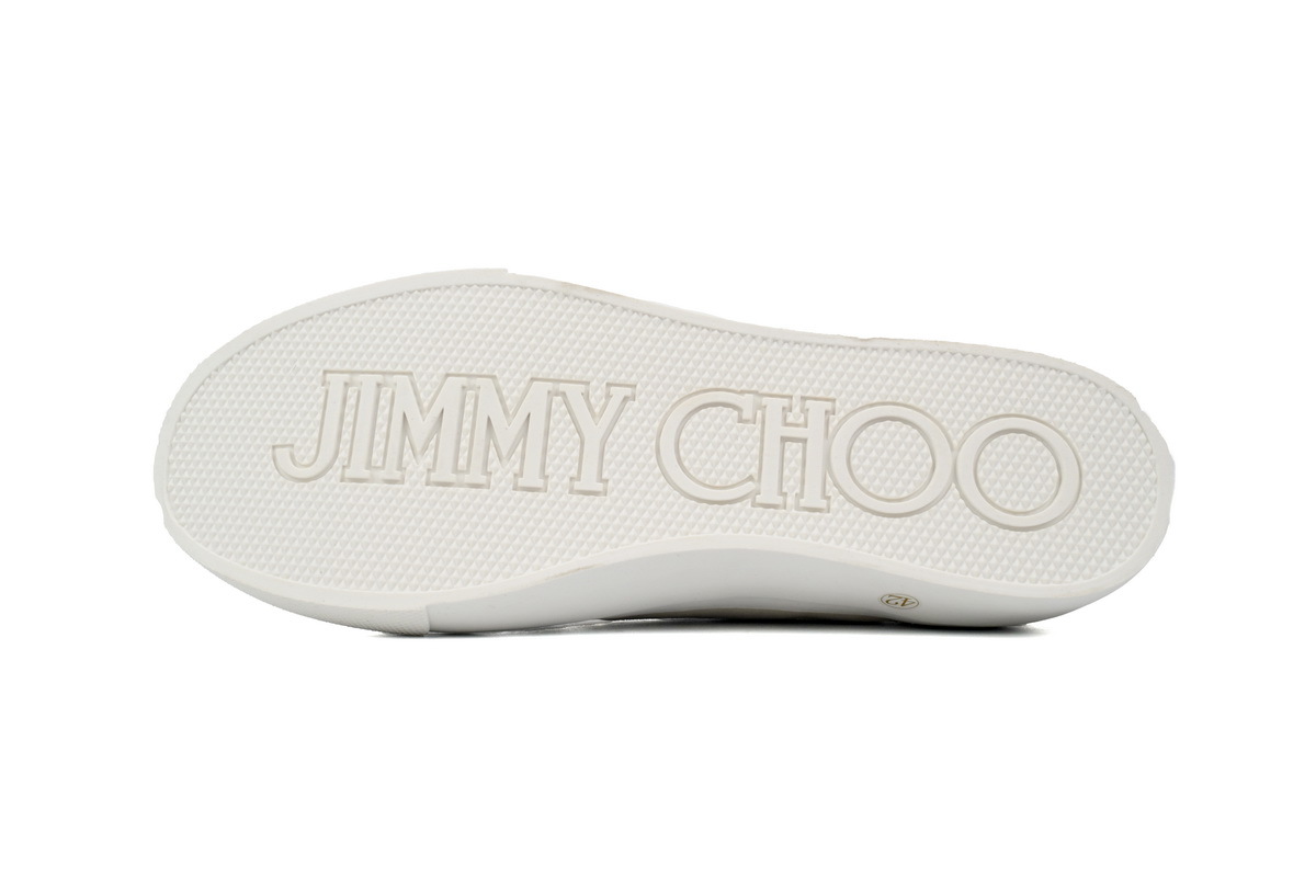 Jimmy Choo Palma Maxi White Canvas Platform Trainers PALMAMAXIFCYEJ000165672