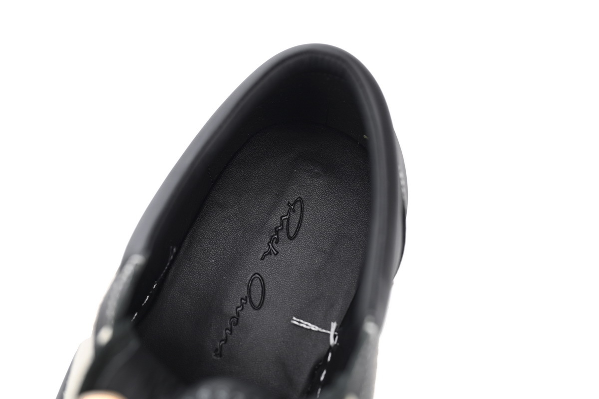 Rick Owens Vintage Low Sneaker in Calf Leather Black white RU01C4897-LPO-911