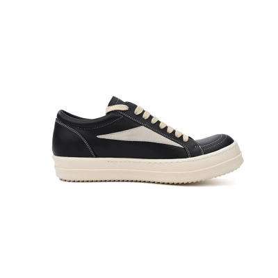 Rick Owens Vintage Low Sneaker in Calf Leather Black white RU01C4897-LPO-911 02