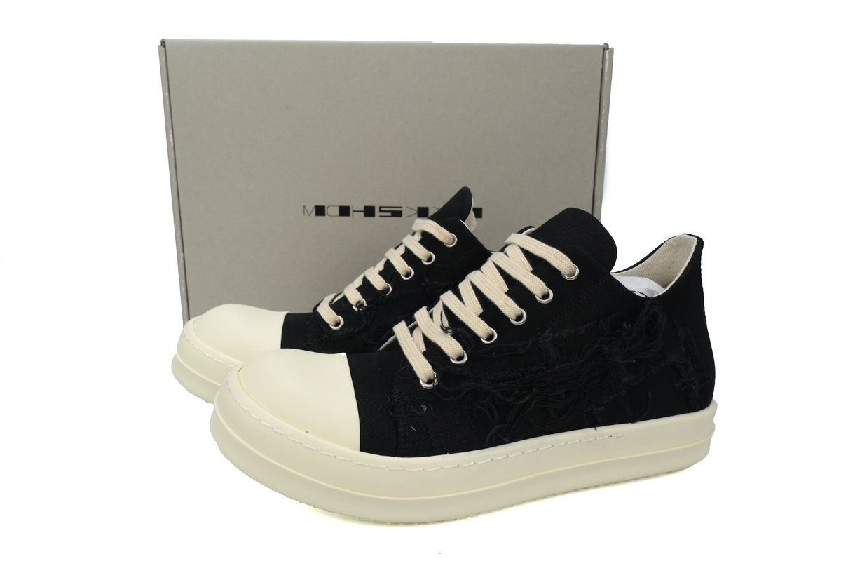 Rick Owens EDFU DRKSHDW Slashed Low 'Black Milk'