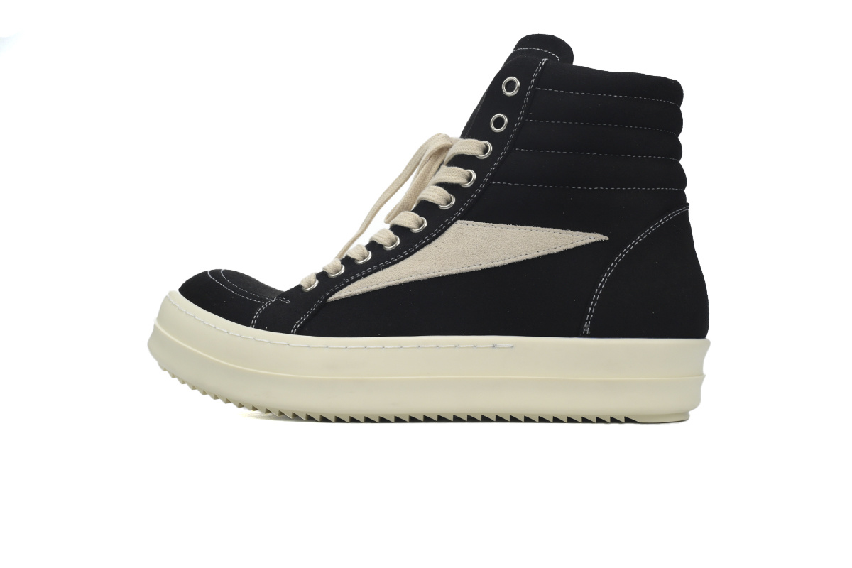 Rick Owens DRKSHDW Vintage High Sneakers in Canvas Black DU01F4801-BR-999