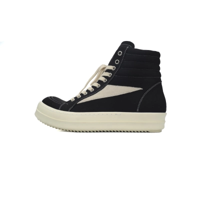 Rick Owens DRKSHDW Vintage High Sneakers in Canvas Black DU01F4801-BR-999 01