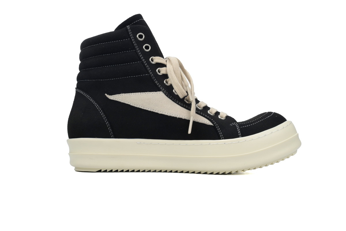 Rick Owens DRKSHDW Vintage High Sneakers in Canvas Black DU01F4801-BR-999