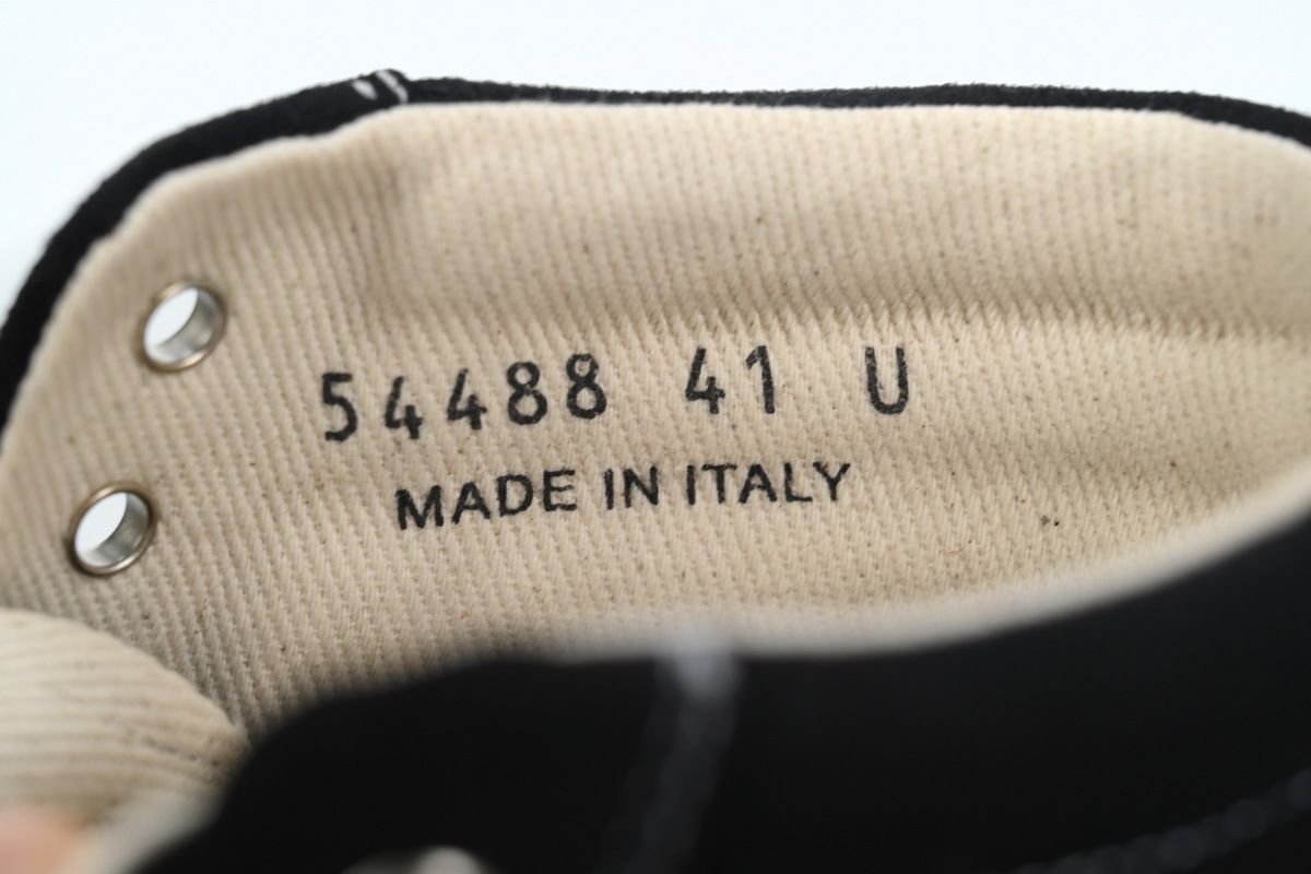 Rick Owens DRKSHDW Vintage High Sneakers in Canvas Black DU01F4801-BR-999