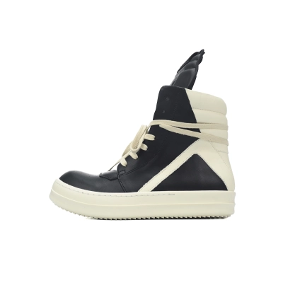 Rick Owens RO Geobasket Black and White RU02C7894LCGLPO-7511 01