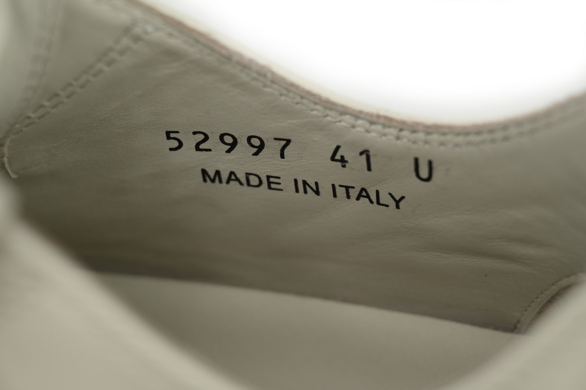 copy of Rick Owens Low Sneaks in Calf Leather All-Milk RU01C4891-LPO-1111