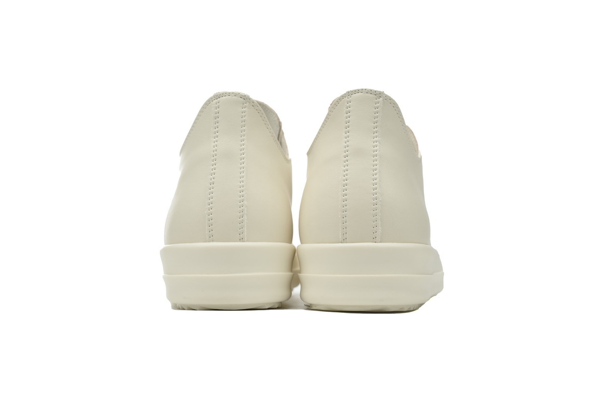 copy of Rick Owens Low Sneaks in Calf Leather All-Milk RU01C4891-LPO-1111