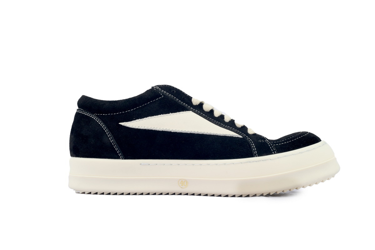 Rick Owens Suede Vintage 'Black Milk White’