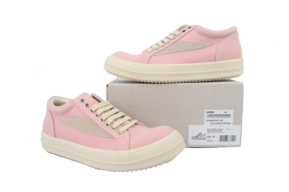 Rick Owens Wmns EDFU Vintage Low 'Faded Pink'