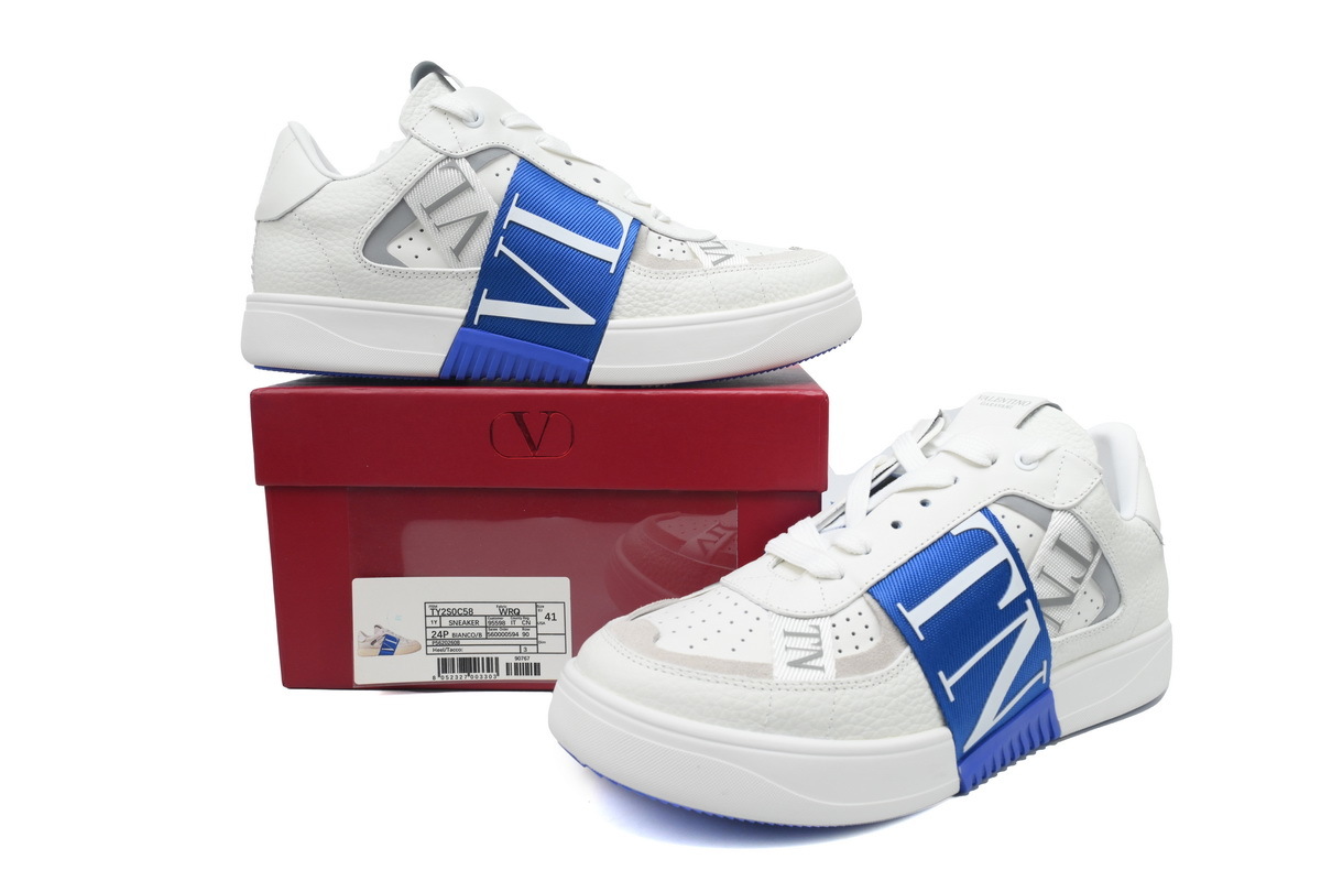 Valentino Garavani VL7N Low Sneakers White Blue 4Y2S0C58GAKYDL
