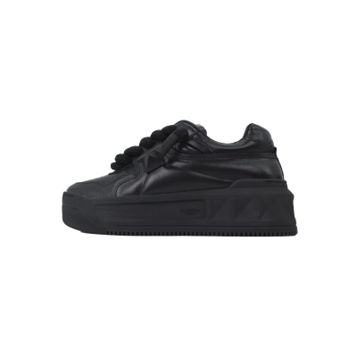 Valentino ONE STUD XL Nappa Leather Low-Top Sneaker Black 1Y0S0G37XTM0NO 01