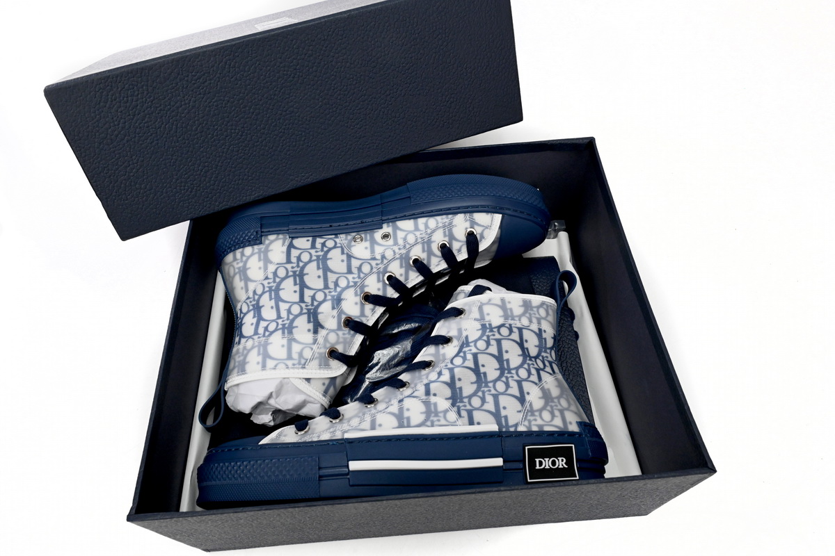 Dior B23 High Top Blue Oblique 3SH118YNT_H565