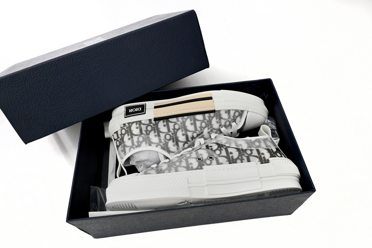 Dior B23 HT Oblique Transparency Low H565 White Black