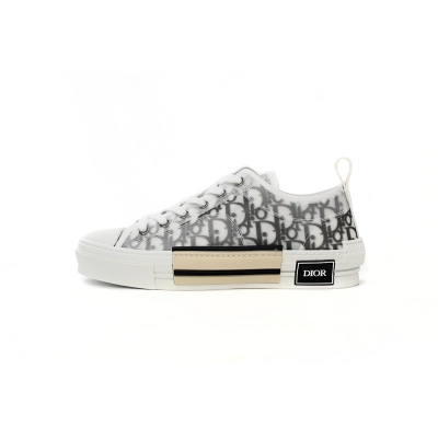 Dior B23 HT Oblique Transparency Low H565 White Black 01