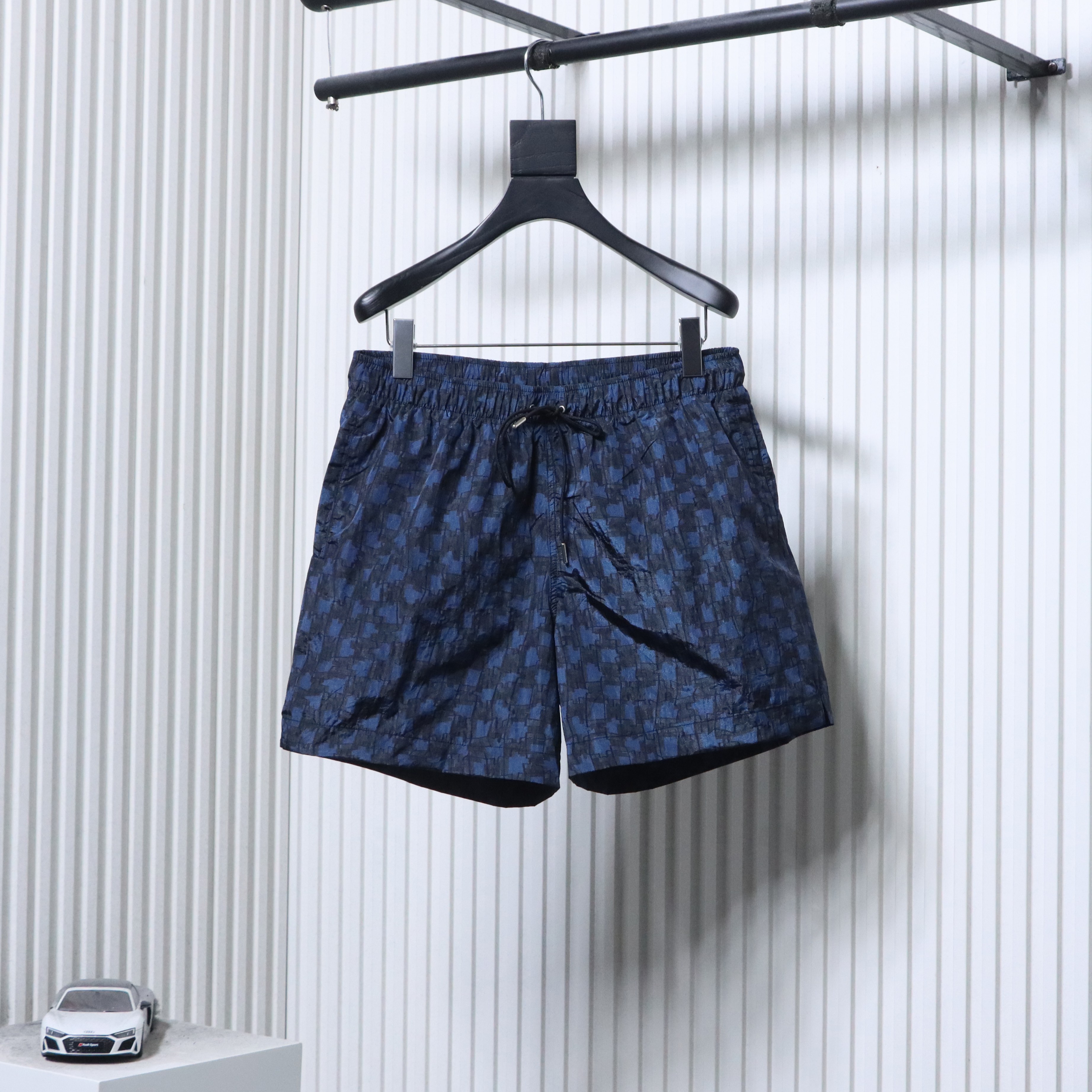 Hermes Paris Allover Logo Nylon Shorts