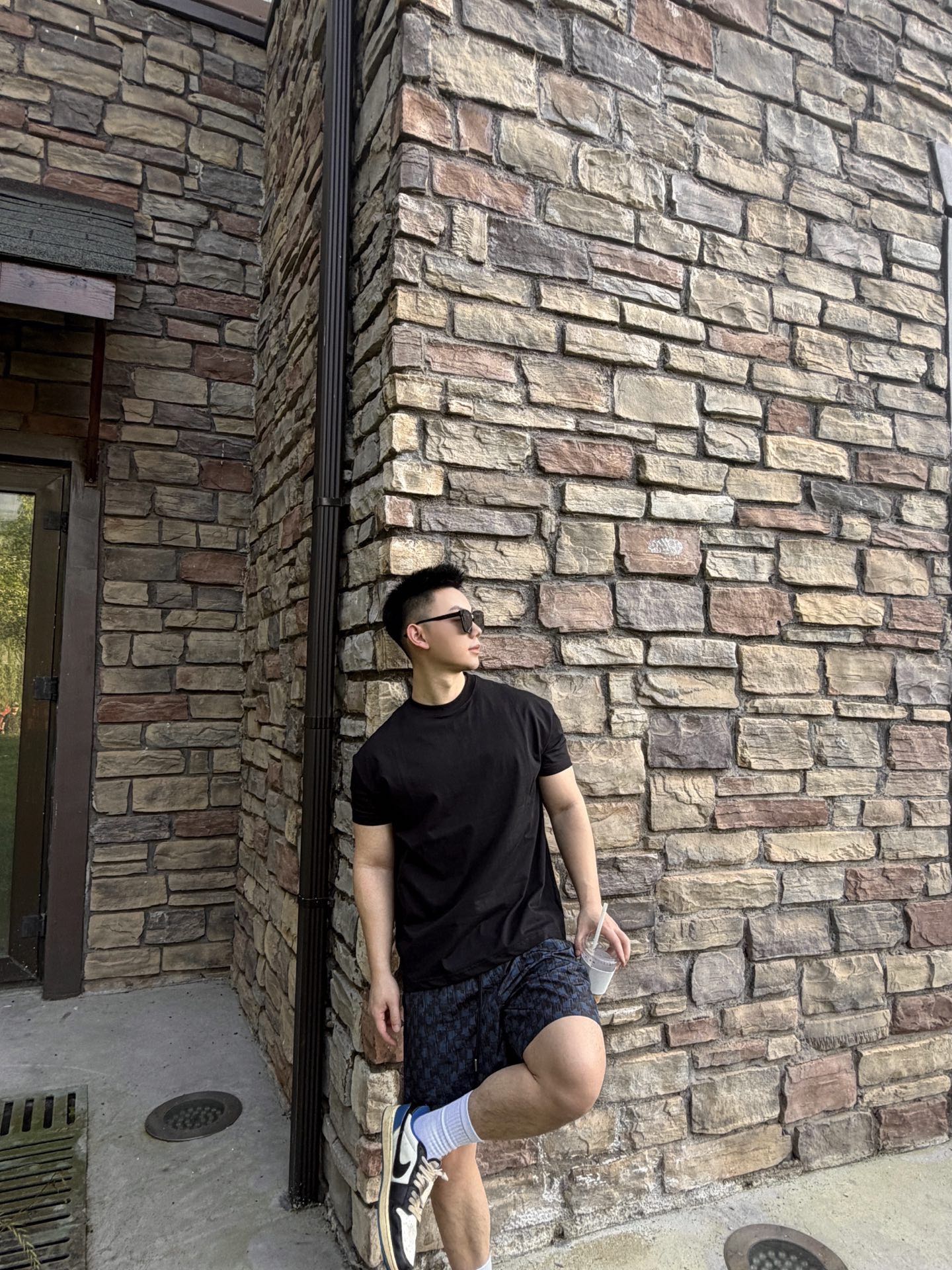 Hermes Paris Allover Logo Nylon Shorts