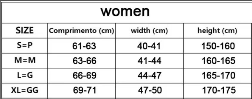 Women Size Chart