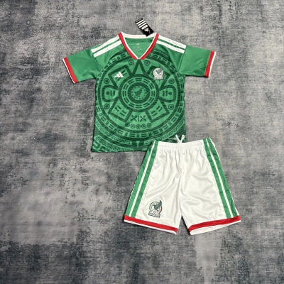 Kids 2026 Mexico Home Jersey 01