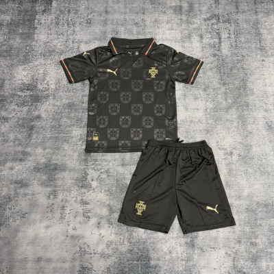 Kids 2026 Portugal Special Edition Black Jersey 16-28 01