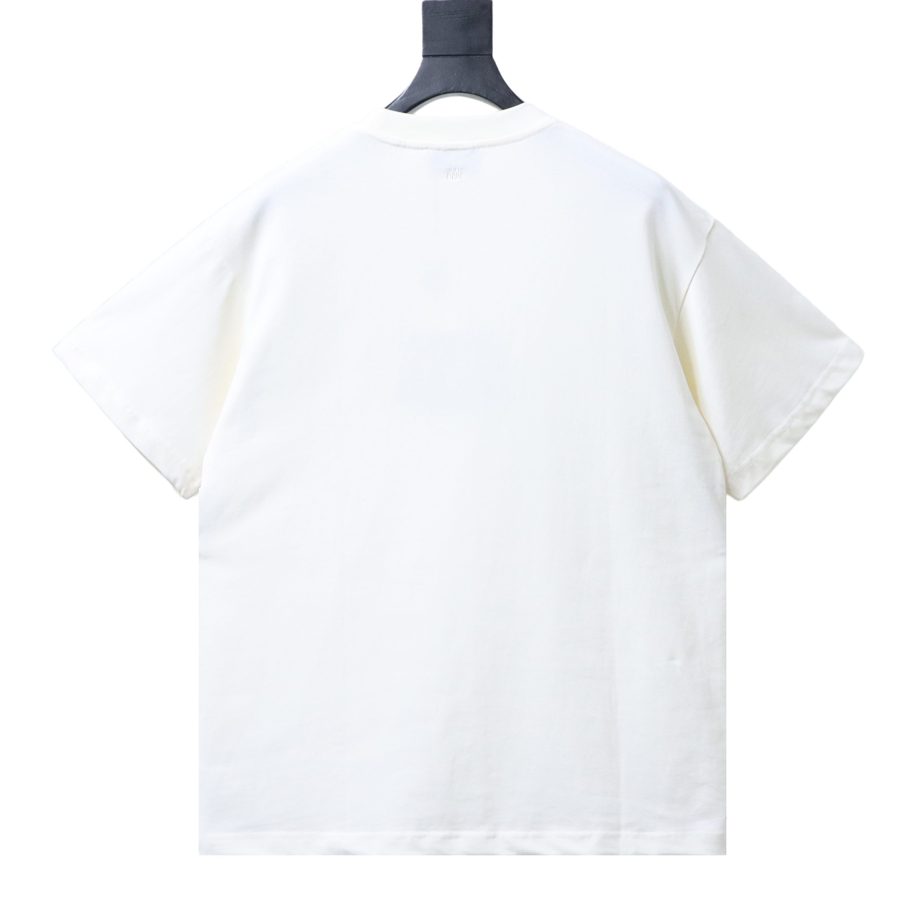 Ami Paris Crochet Letter Embroidered Short Sleeve Shirts