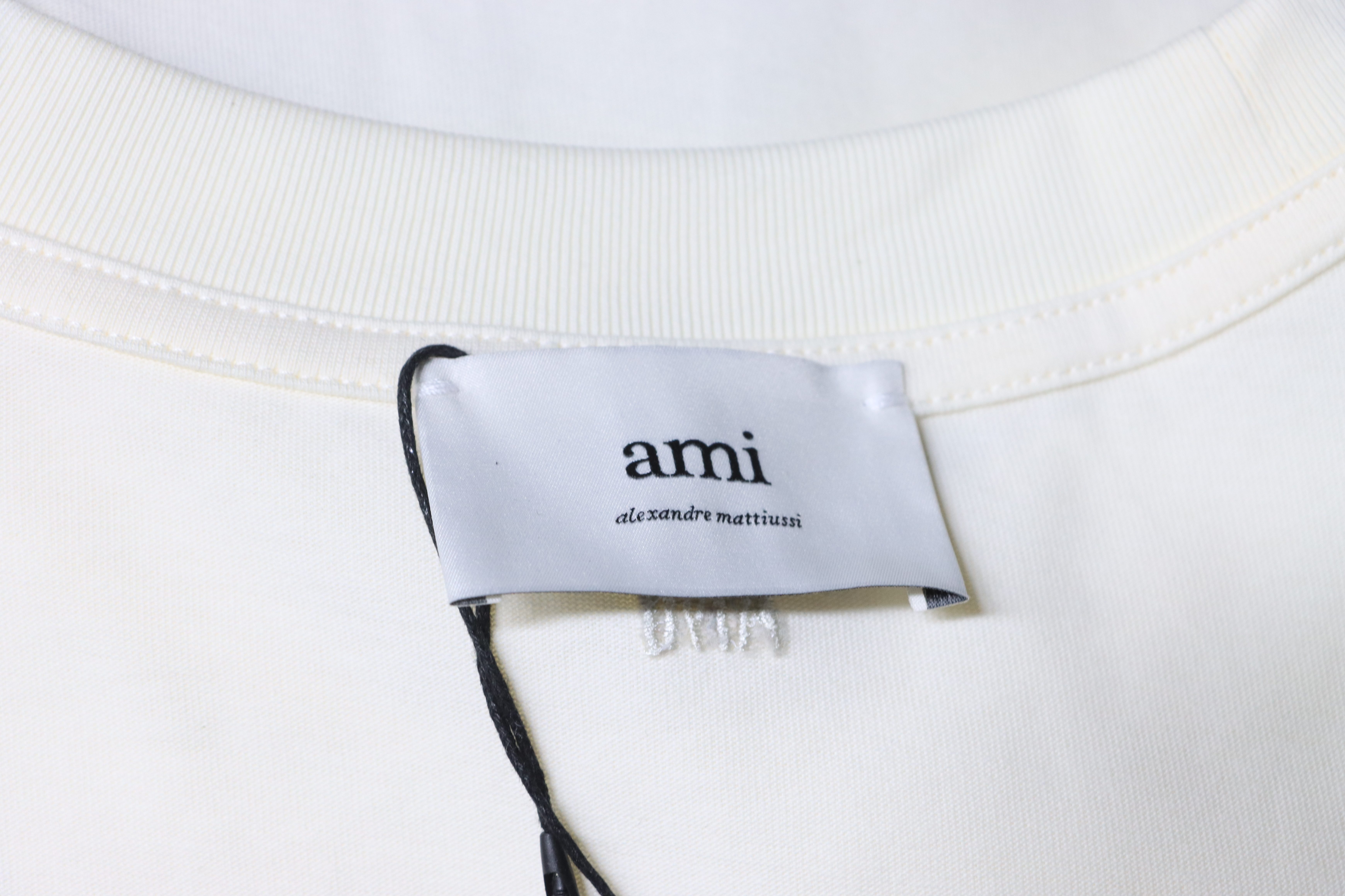 Ami Paris Crochet Letter Embroidered Short Sleeve Shirts