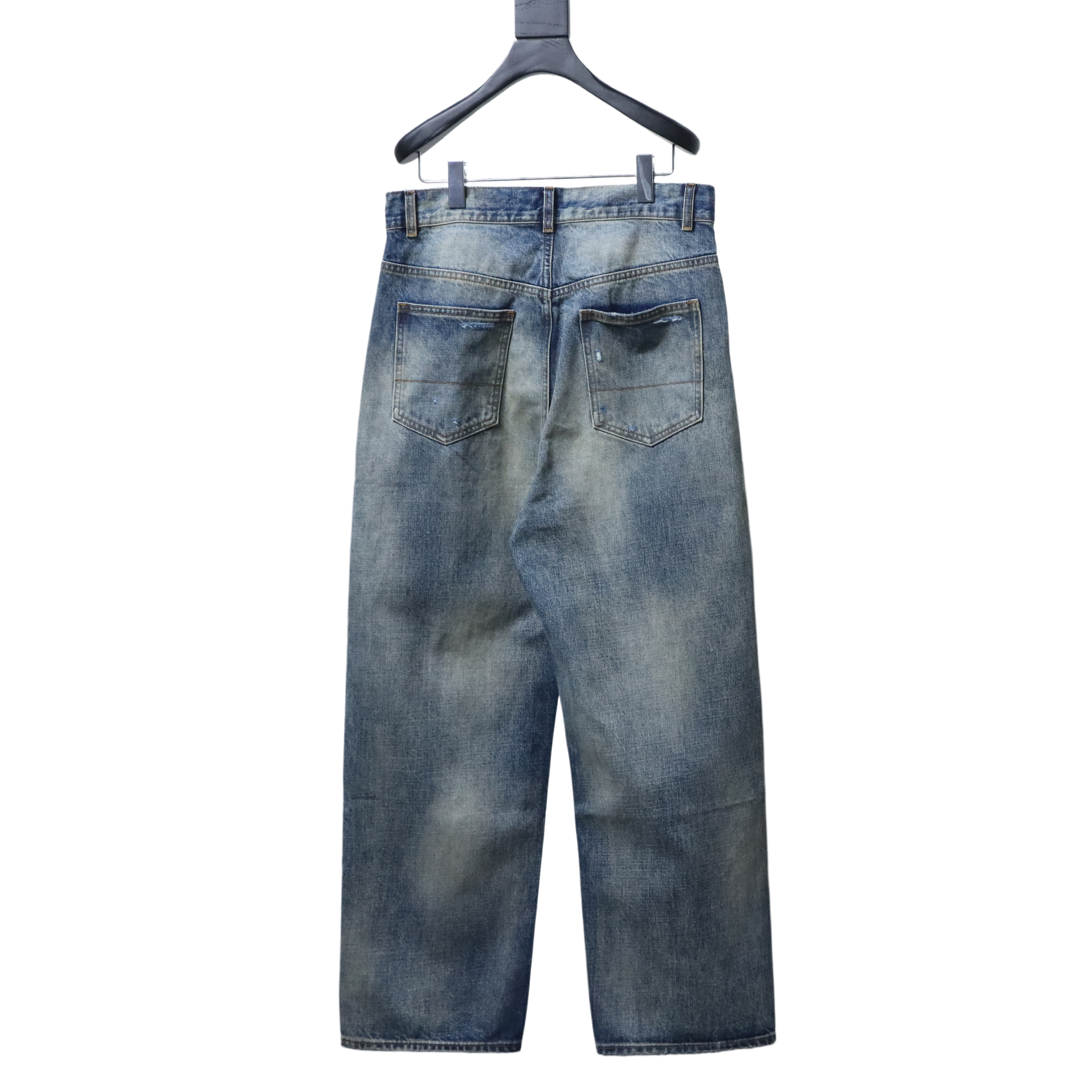 ANCELLM 25SS Heavy Washed Distressed Denim Jeans