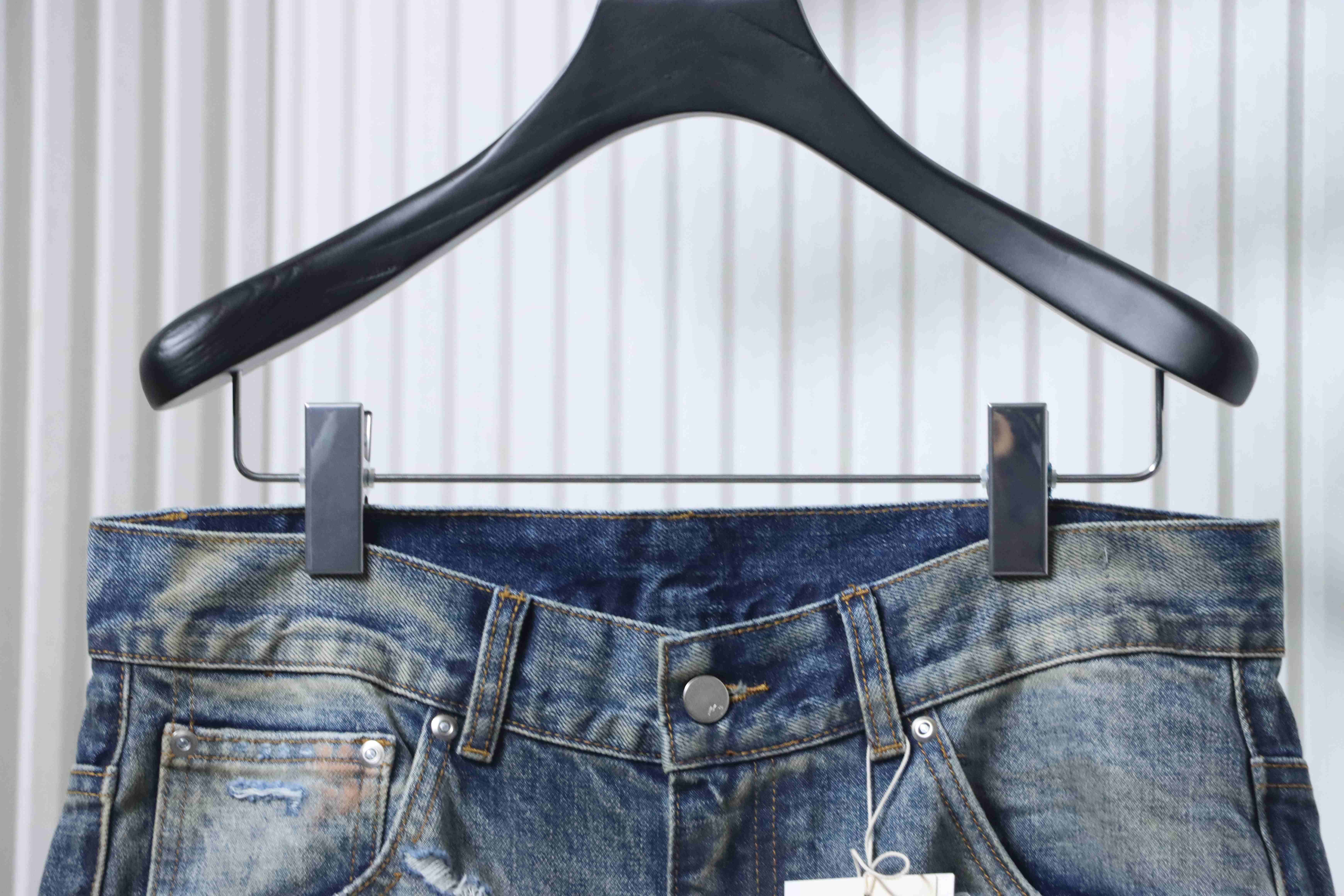 ANCELLM 25SS Heavy Washed Distressed Denim Jeans