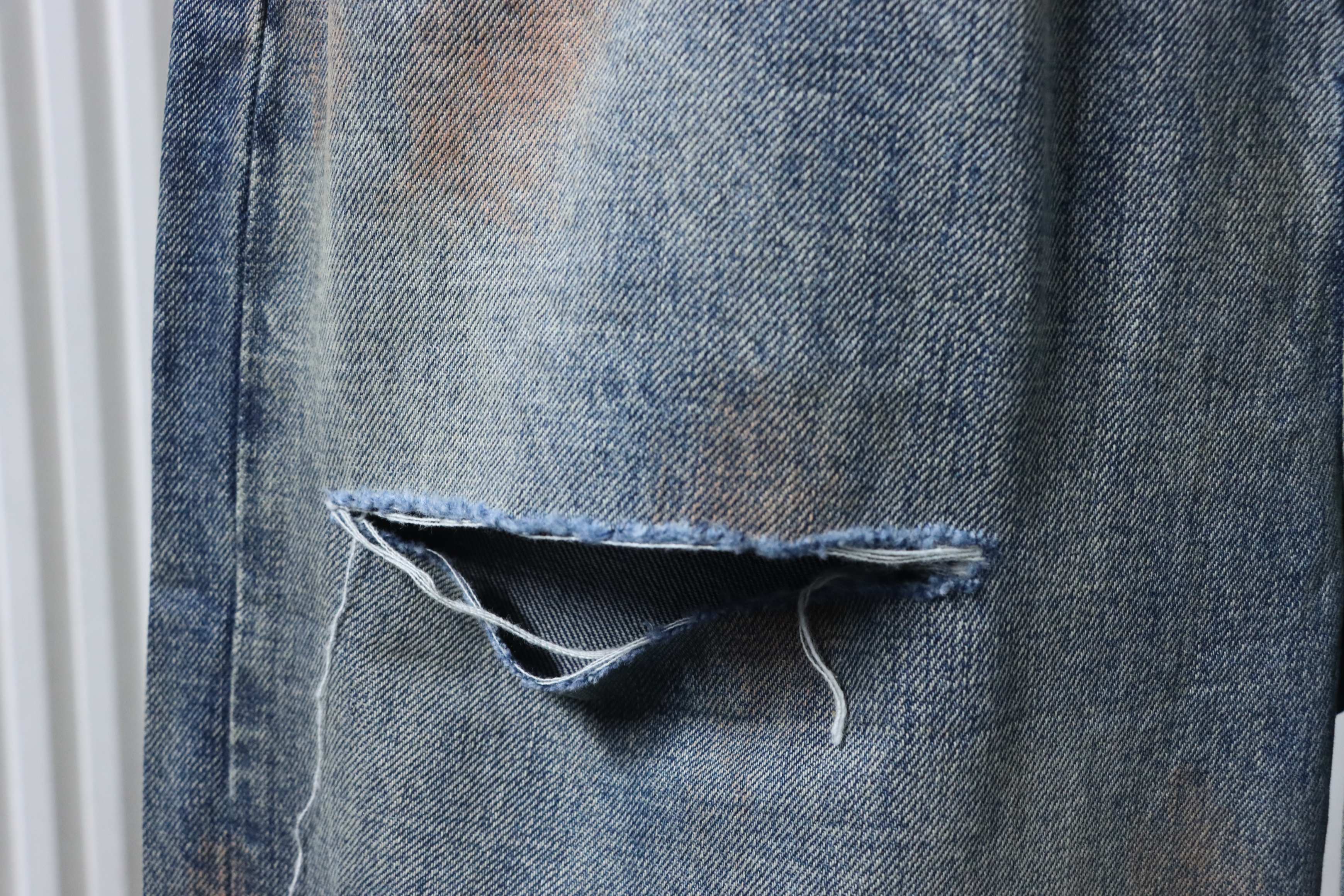 ANCELLM 25SS Heavy Washed Distressed Denim Jeans