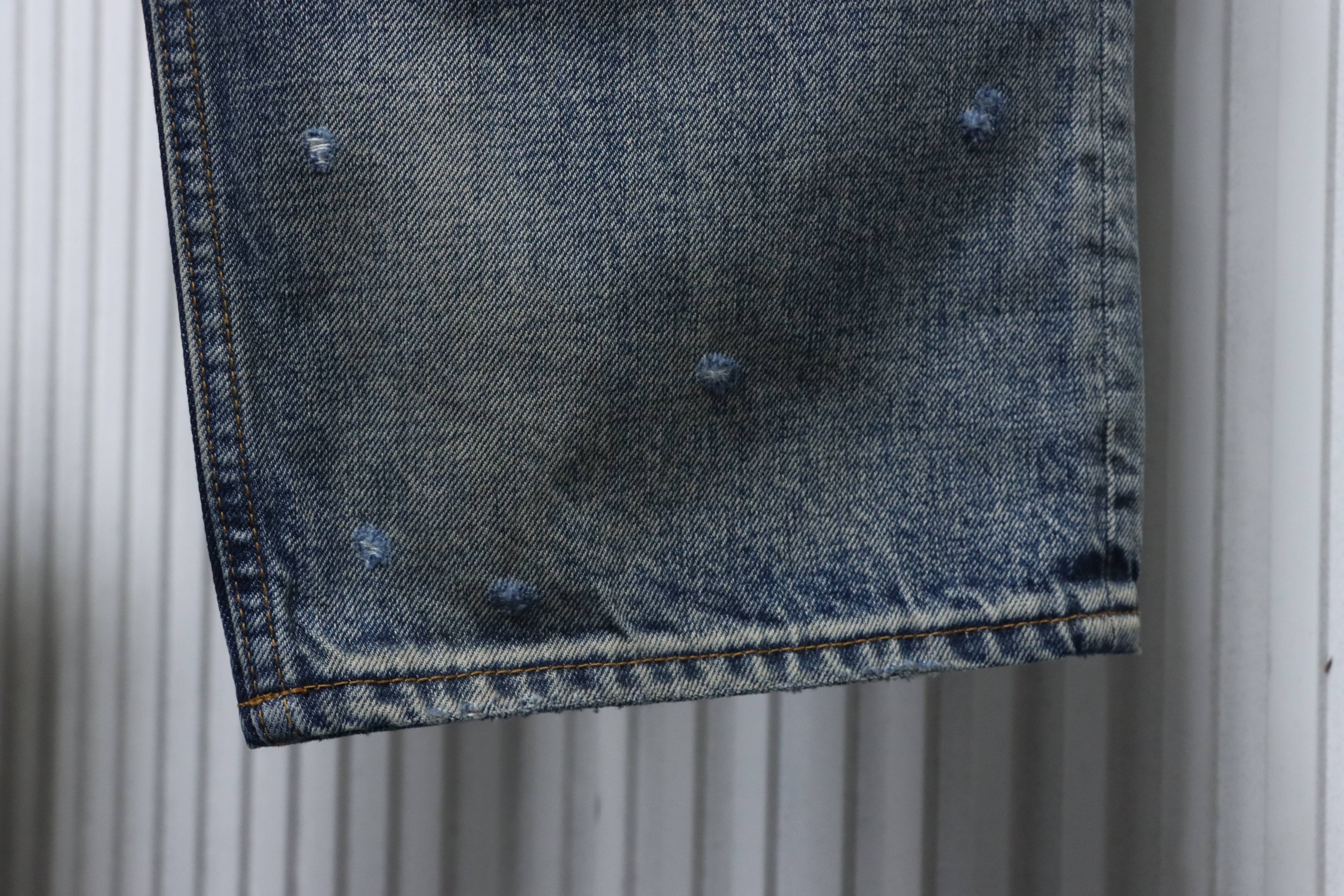 ANCELLM 25SS Heavy Washed Distressed Denim Jeans