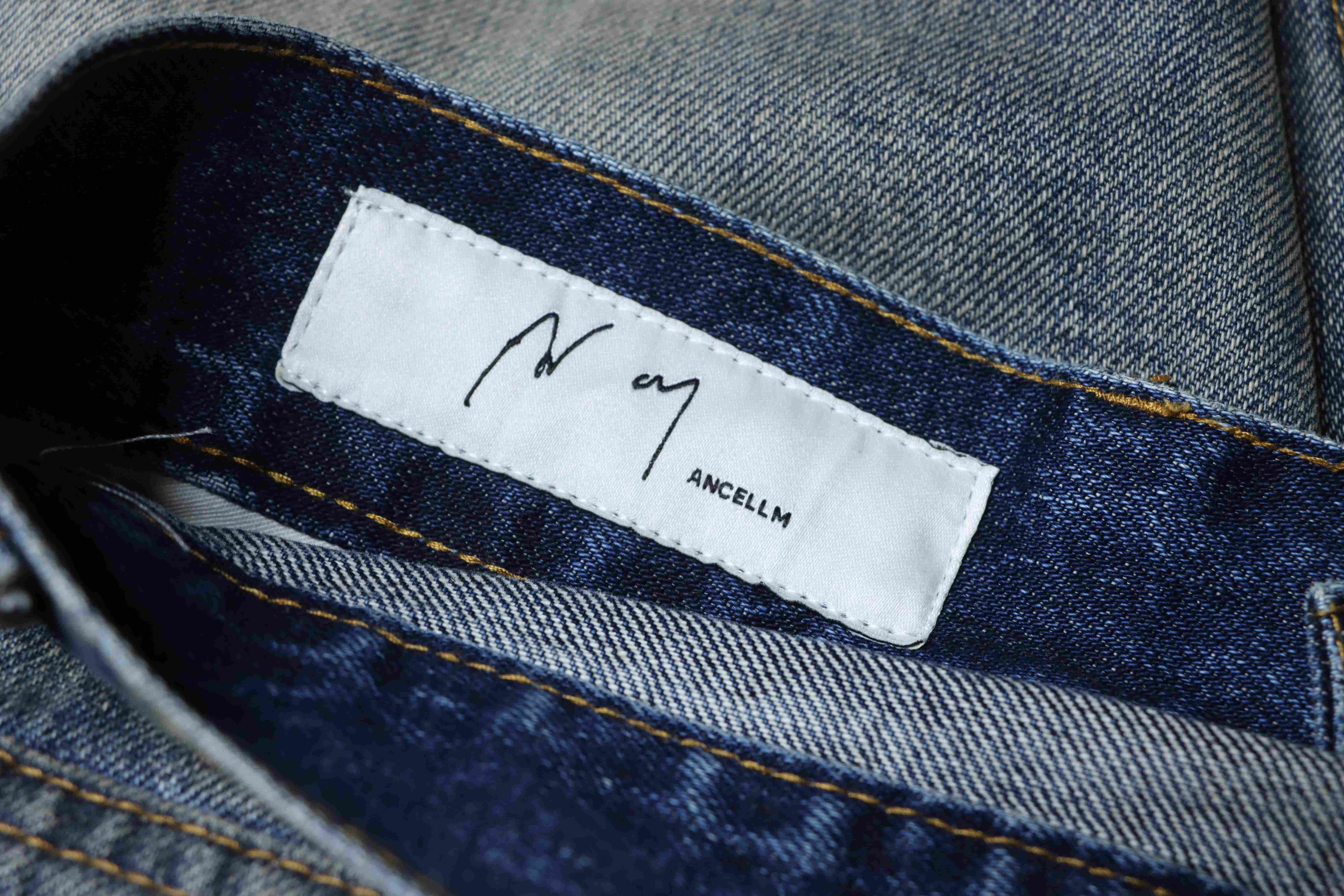 ANCELLM 25SS Heavy Washed Distressed Denim Jeans