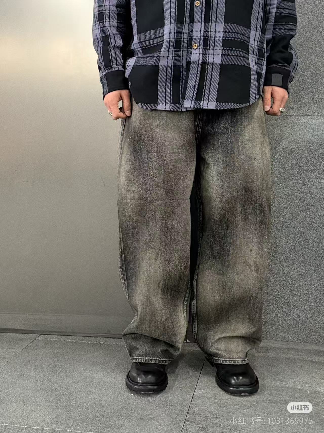 ANCELLM 25SS Washed Gradient Denim Jeans