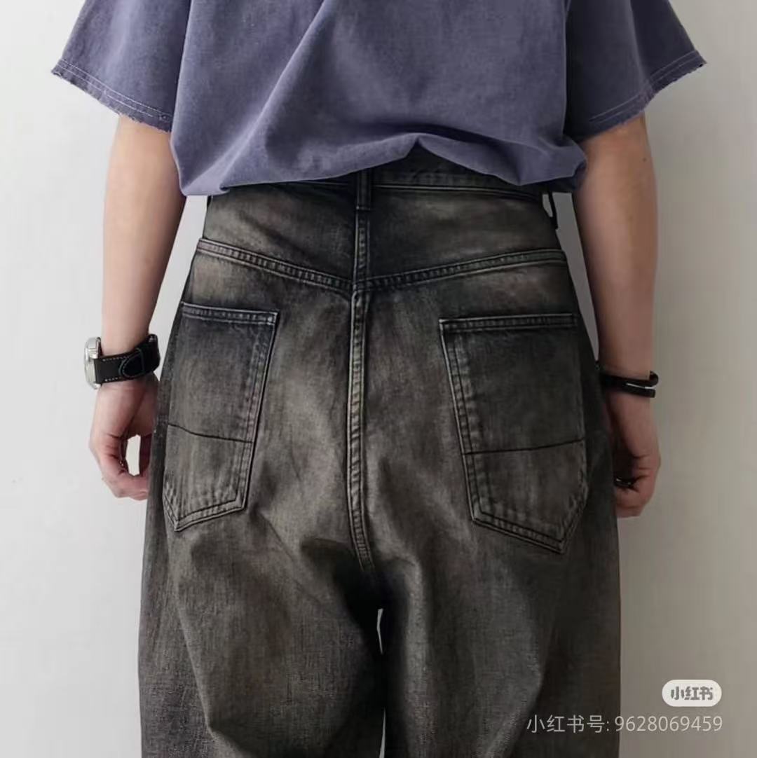 ANCELLM 25SS Washed Gradient Denim Jeans
