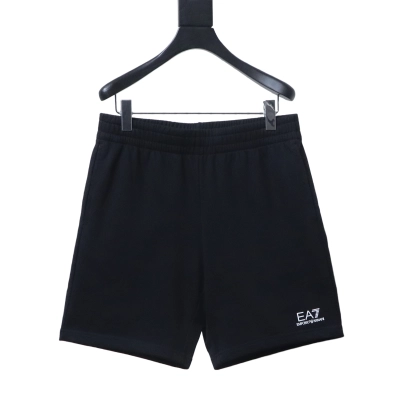 Armani Basic Printed Black Shorts 02