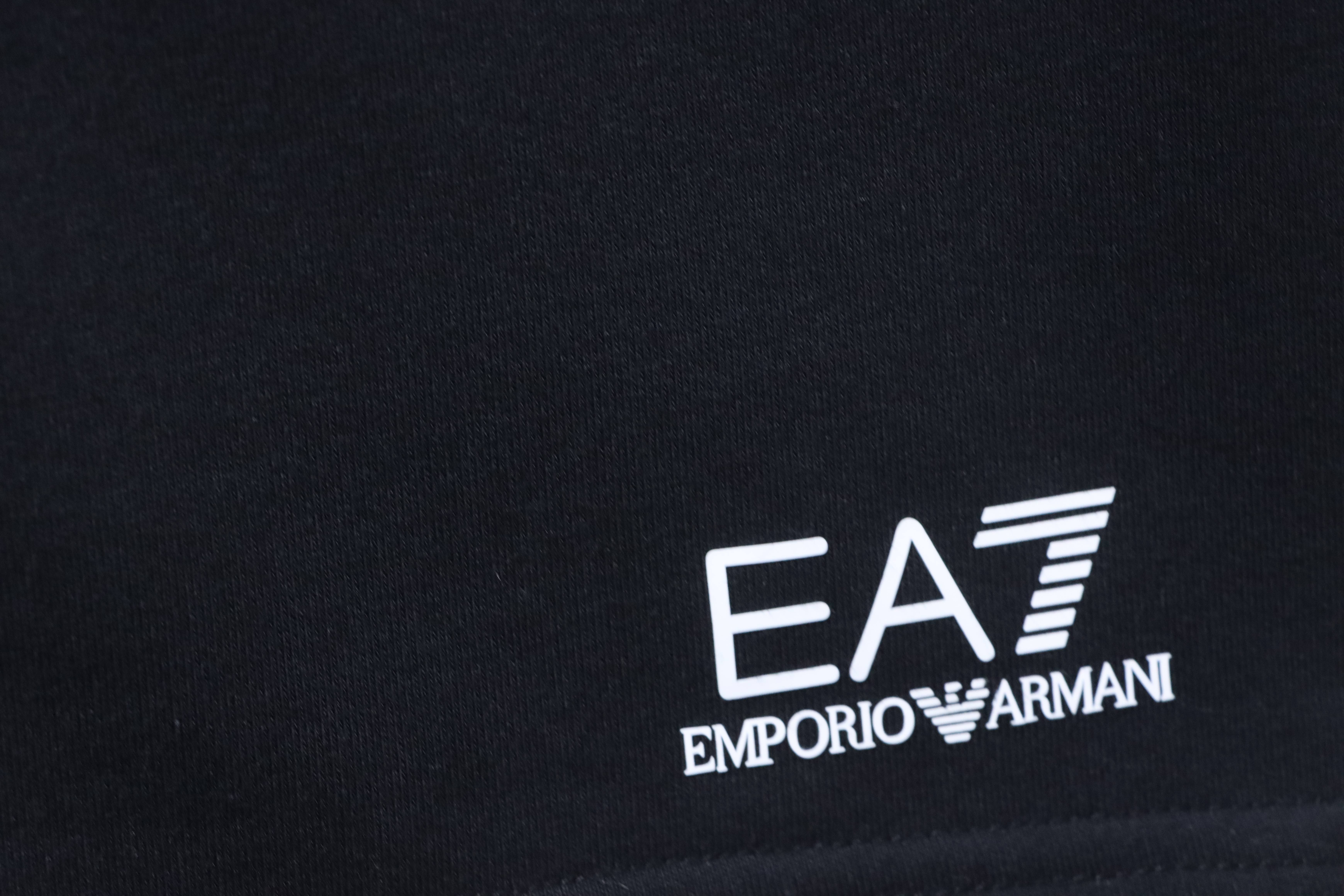 Armani Basic Printed Black Shorts