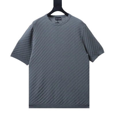 Armani Crew Neck Knit Short Ash Sleeve T-Shirt 02