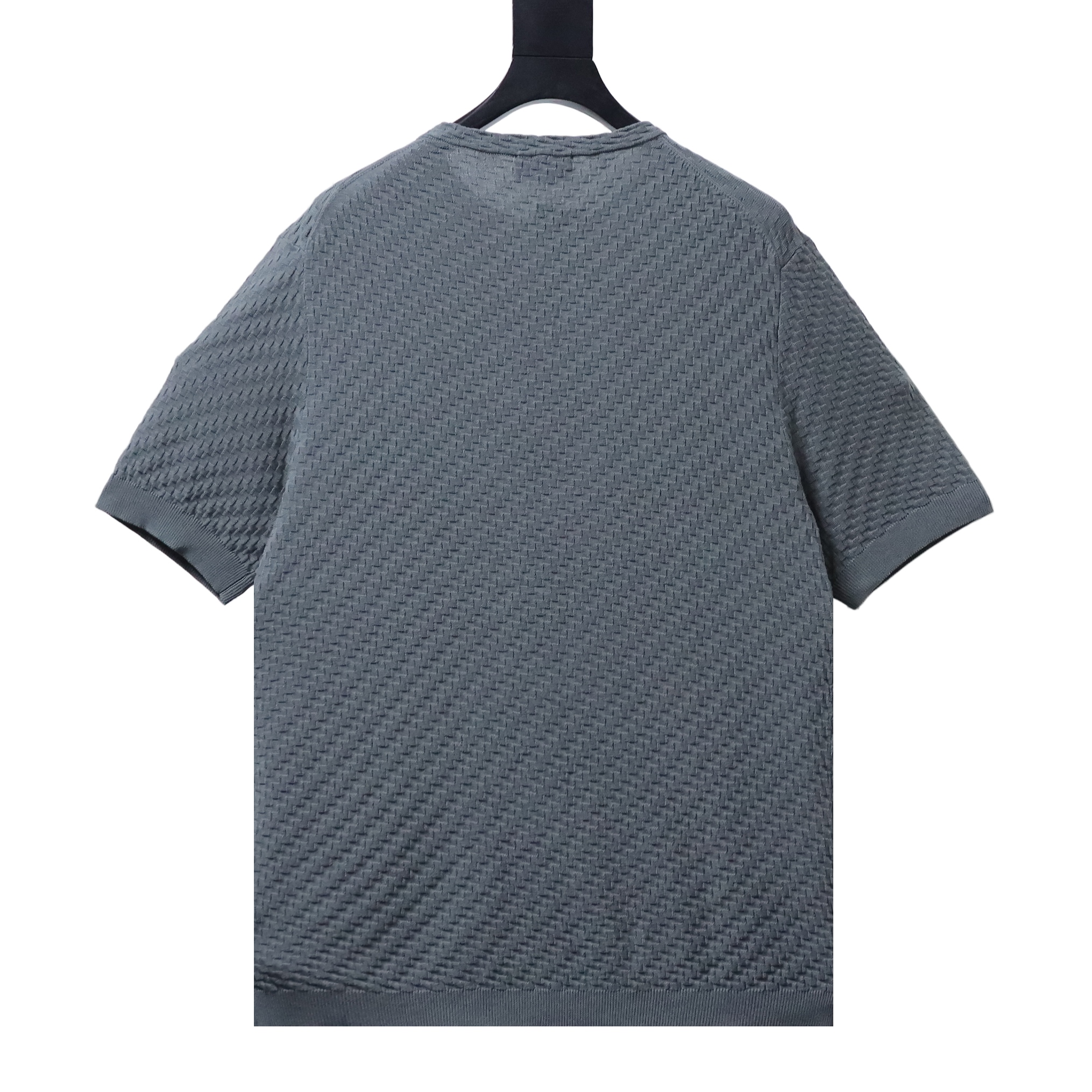 Armani Crew Neck Knit Short Ash Sleeve T-Shirt