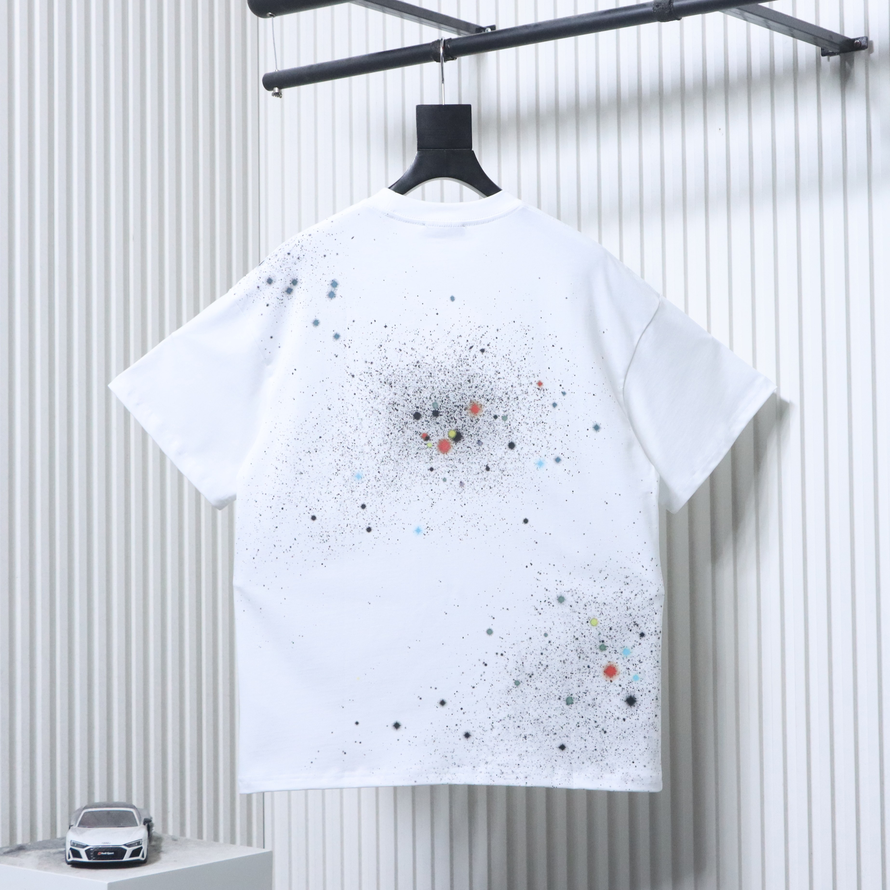 Balmain 26SS Cosmic Star Graffiti Short Sleeve T-Shirt