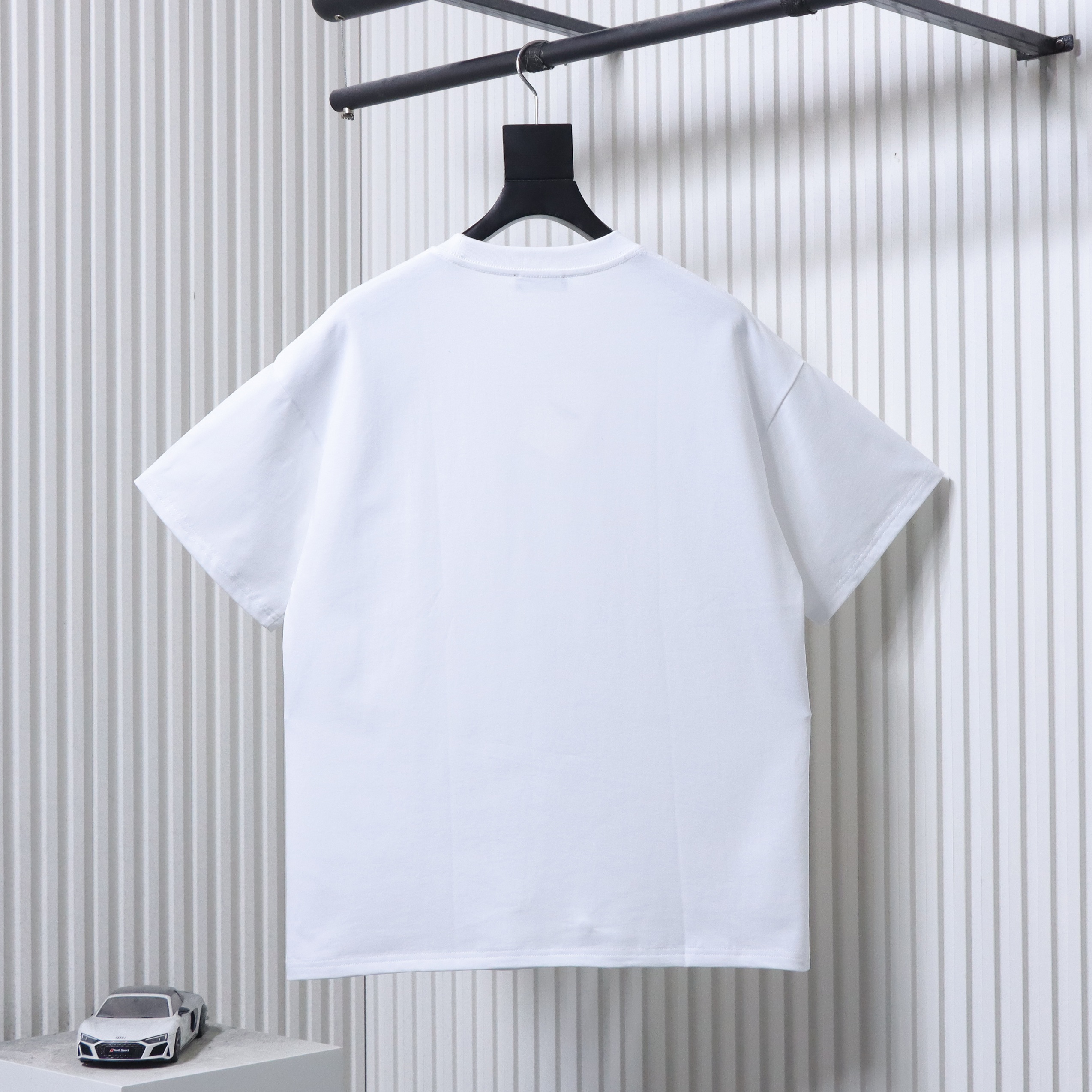 Balmain 26SS Minimal Rubberized Small Logo Short Sleeve T-Shirt