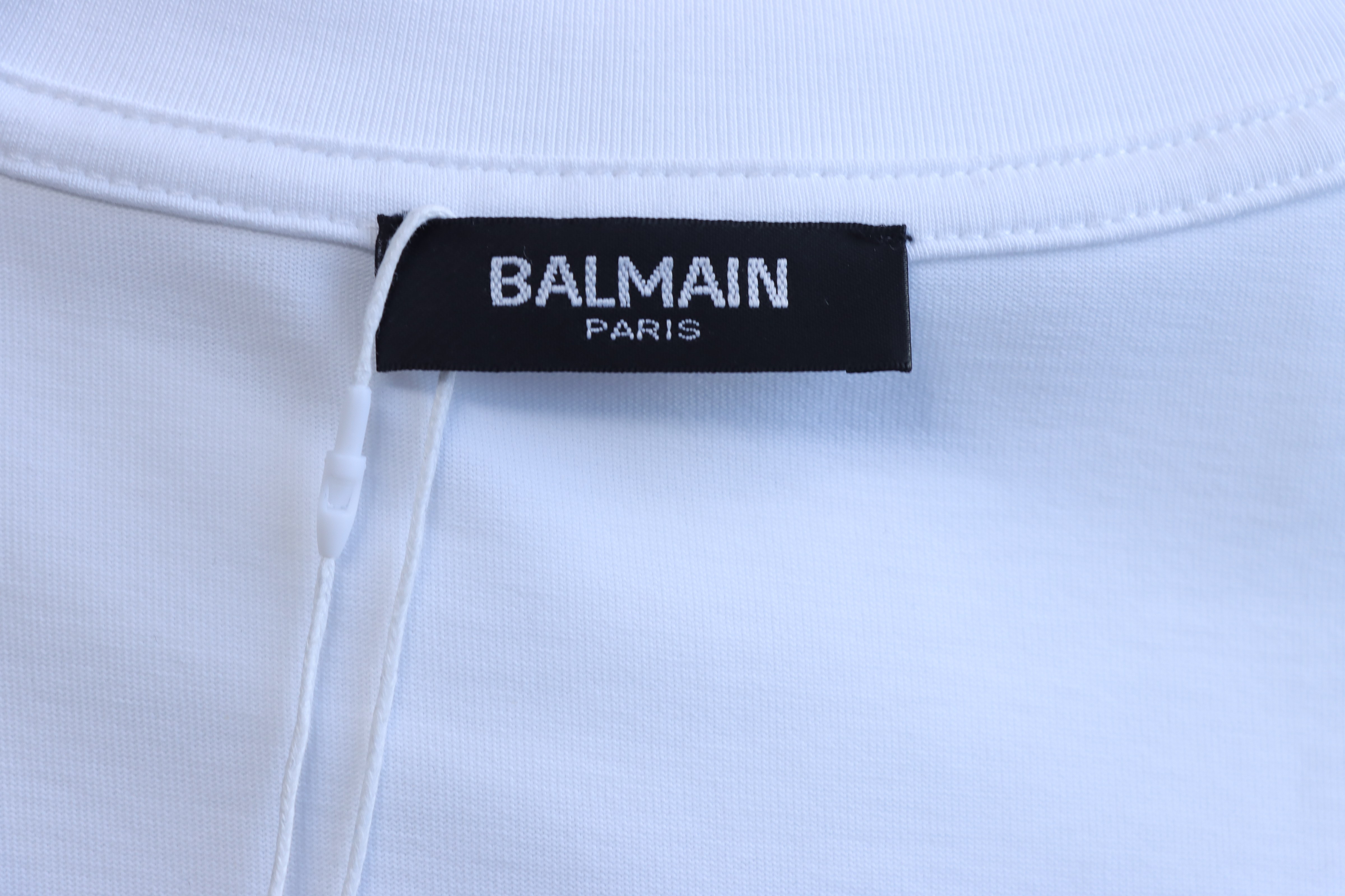 Balmain 26SS Minimal Rubberized Small Logo Short Sleeve T-Shirt