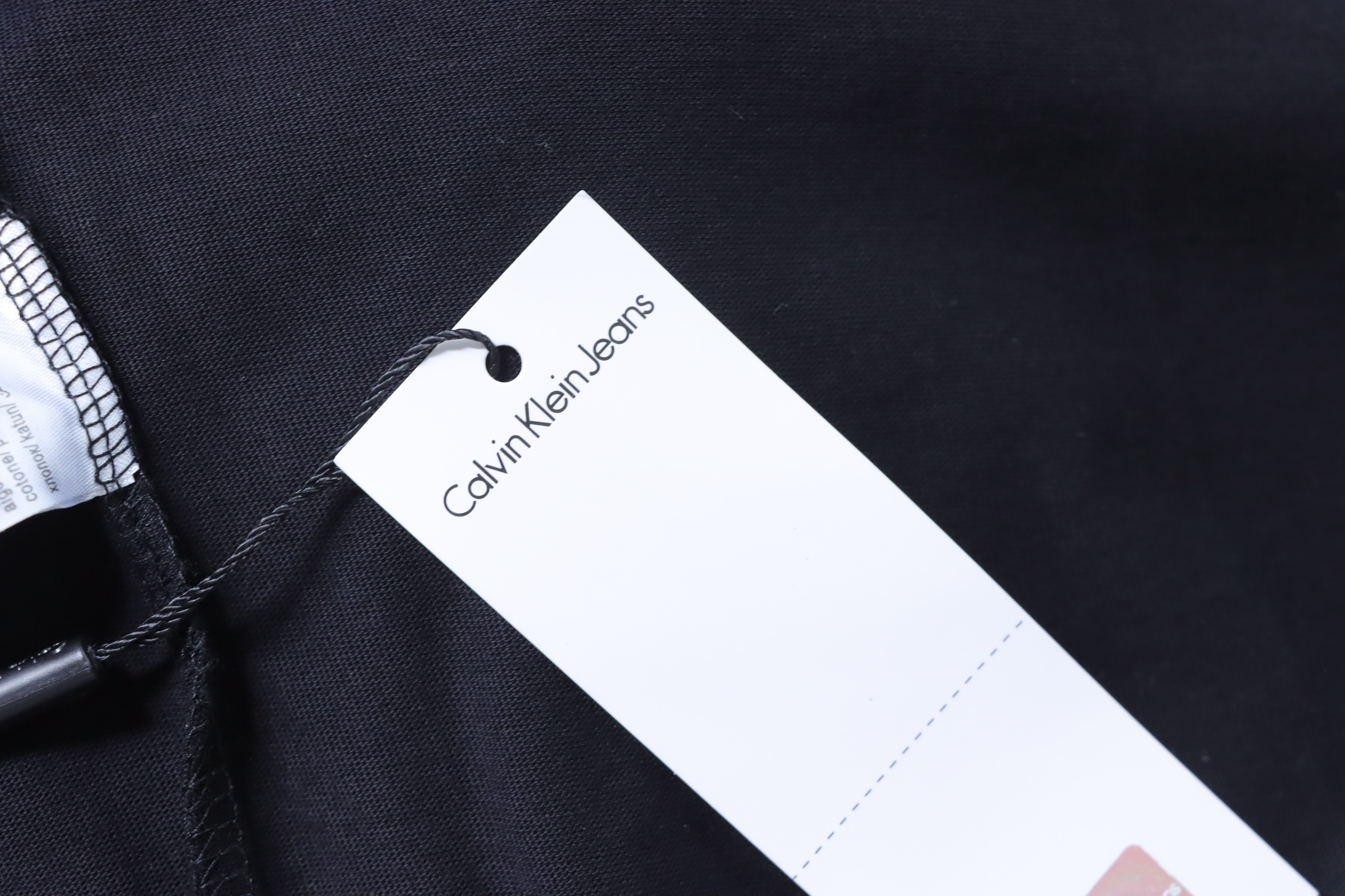 Calvin Klein CK Letter Graffiti Logo Short Sleeve Black T-Shirt