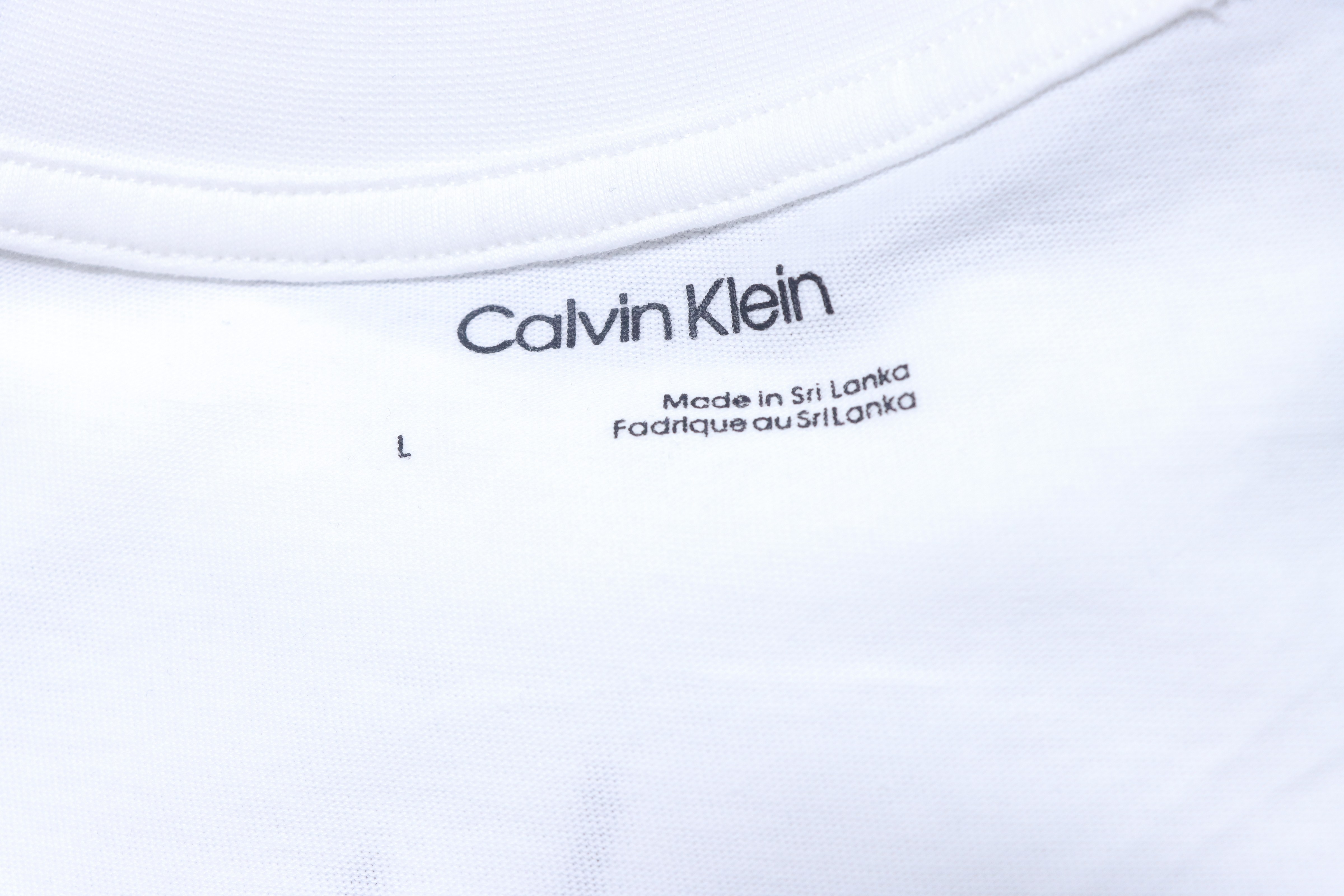 Calvin Klein CK Letter Graffiti Logo Short Sleeve White T-Shirt