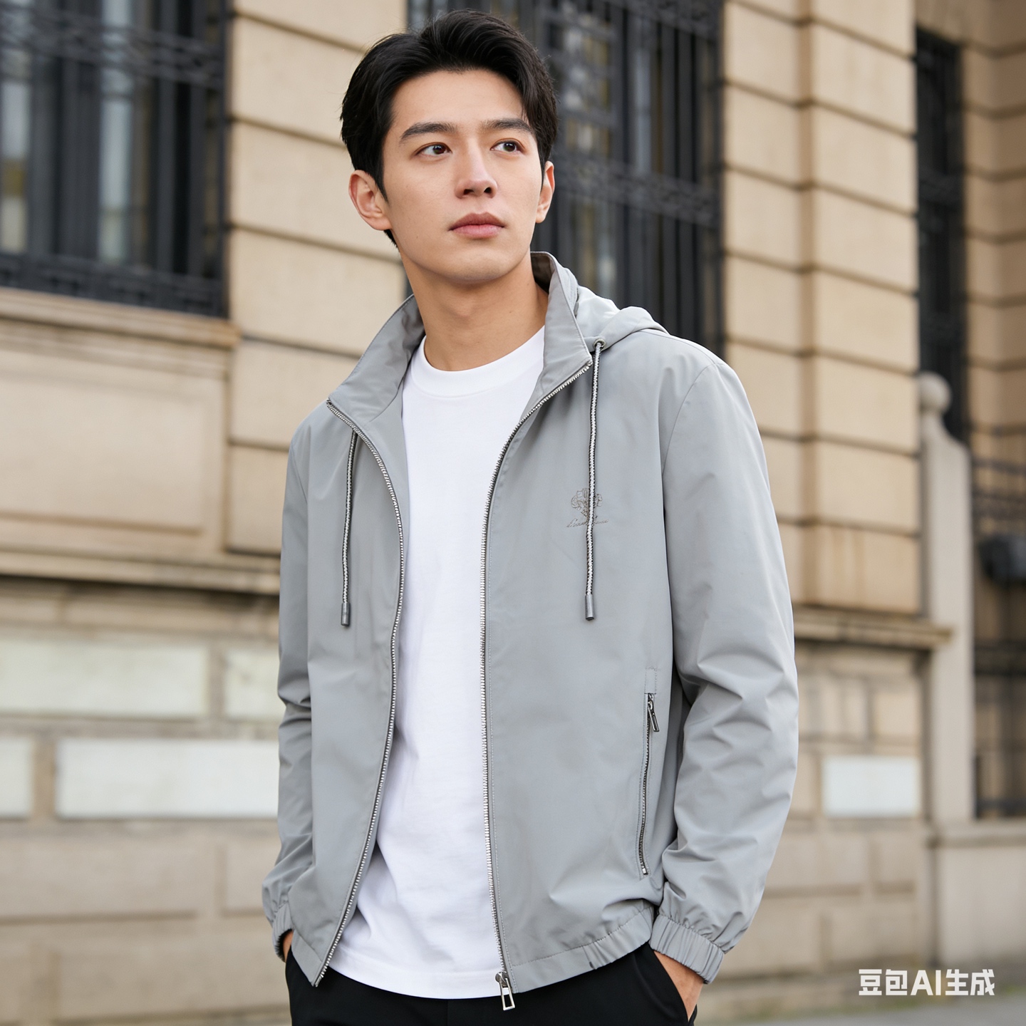 Loro Piana Casual Hooded Lightweight Jacket
